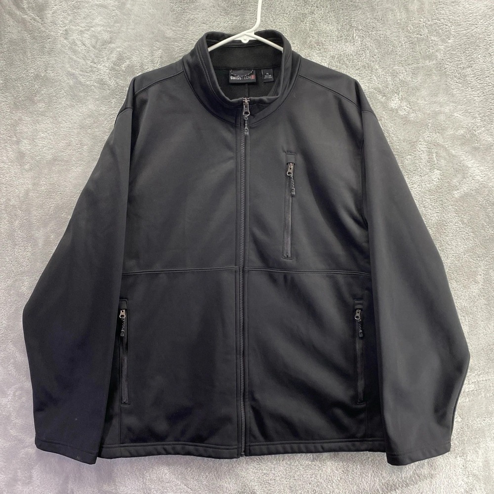 Weatherproof Swiss Tech Mens Soft Shell Full Zip Jacket Black XL 46-48